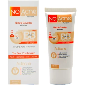 بی‌بی کرم نو آکنه پوست چرب - بژ روشن | پوشش سبک ضد جوش و مات‌کننده (No Acne BB Cream for Oily Skin - Light Beige 40 ml)
