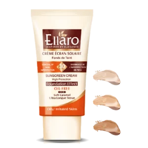کرم ضد آفتاب SPF30 کرم پودری فاقد چربی الارو | مناسب پوست چرب و مختلط | Ellaro Foundation Sunscreen SPF30